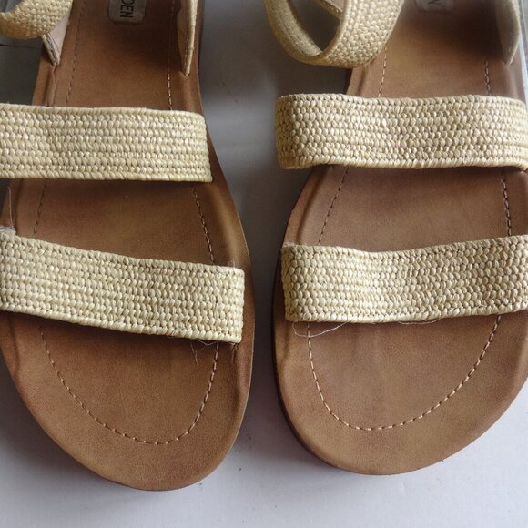 Steve Madden women's size 10 sandals, Raffia elastic wrap ankle straps, flexible - Picture 10 of 13